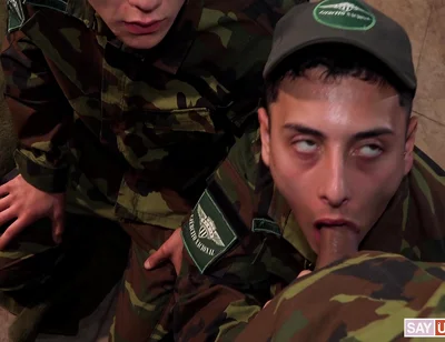 Uncut Cock Initiation For Young Soldier With Joris Leonard