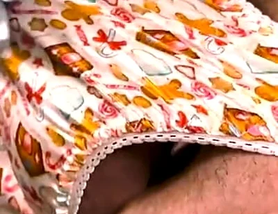 Satin Gingerbread Thong Play