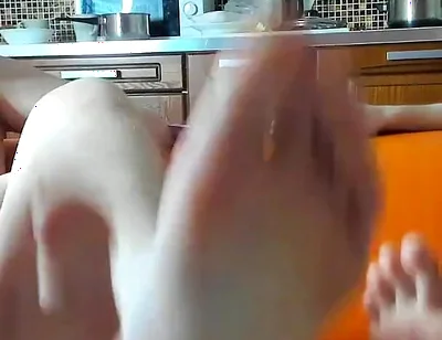 Boys Evgeny and Alex Show Their Feet to the Viewers