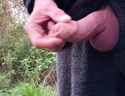 Moaning Squirting Cumshot Wanking in the Woods Wearing Onesie