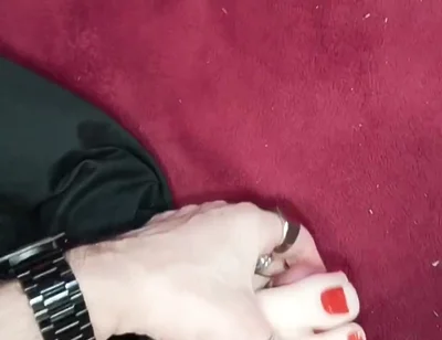 Red Nails Foot Fetish
