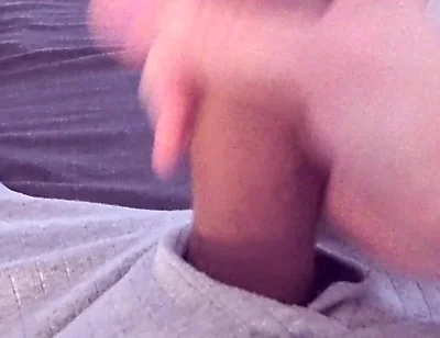 Watching Porn Leads to Noisy Cumshot After Quick Horny Wank