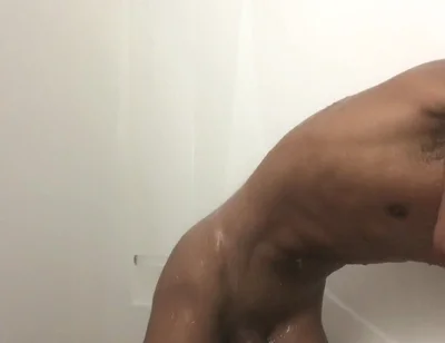 Cumshot in the Shower