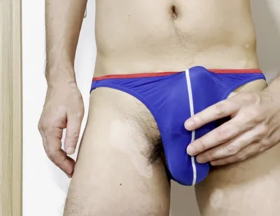 Masturbation with Blue Panties