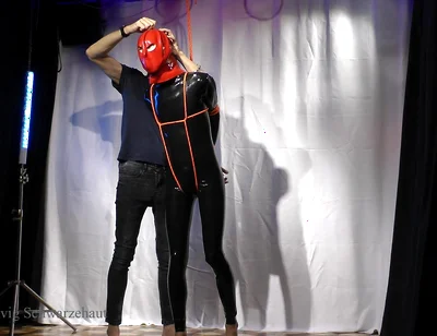 Nicky Latex Doll Gagged and Roped