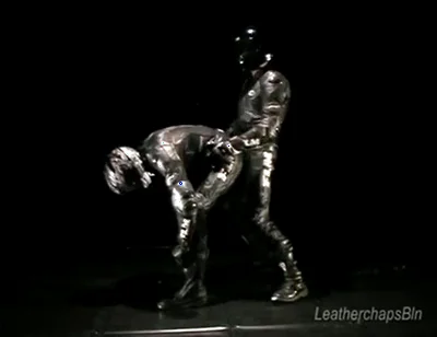 Biker gear fucking cum