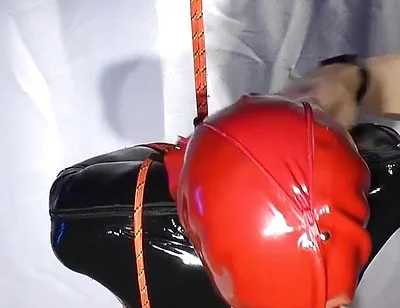 Nicky Latex Doll Gagged and Roped