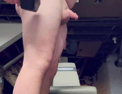 Naked Chubby Exhibition Gym