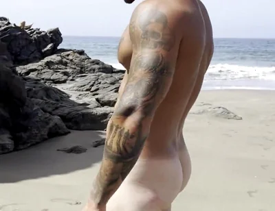 My Big Cock Exhibition in a Beach