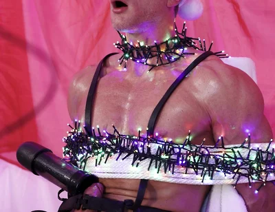Santa Came by Early, so I Locked His Ass Down Using His Own Ropes and Used My Milking Machine to Take His Milk for Once
