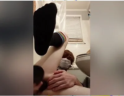 Femboy Tries New Dildo In Bathroom