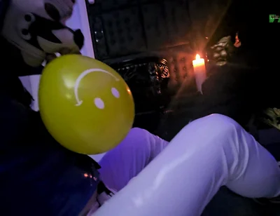 Playing Puppies Sneakers, Smelly Socks, Feets and the Yellow Balloon