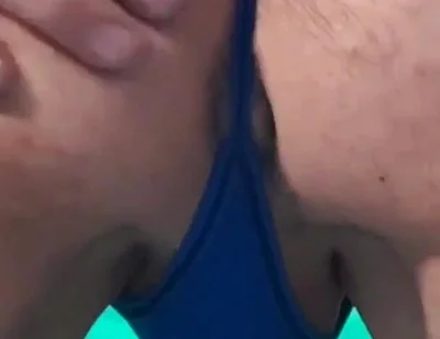 Blue Sheer Meshy G-string