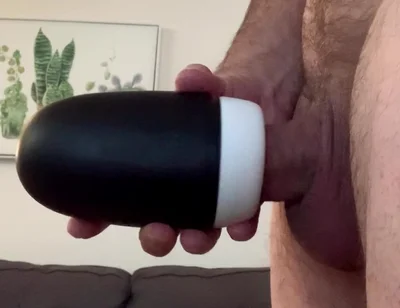 Cum as Lube Pocket Striker and New Toy Combo
