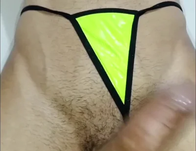 Big and Veiny Cock in Panty, Intense Masturbation, Gay Vergon, First Shot