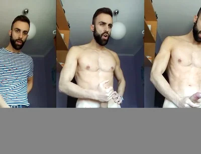 Hot Guy with a Big Cock of 23 Cm Jerking off in His Room