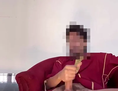 Arab Muslim Man Jerks off Fat Cock After Prayer