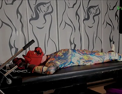 Playing Puppies on the Rack Bondage Cock Teasing Photoshoot