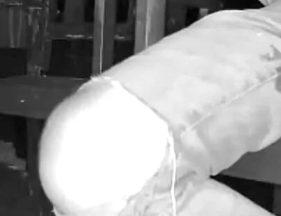 Amateur Boy Caught on Night Vision Cam Peeing Himself Sitting at the Garden Table (he Totally Wets His Pants) )