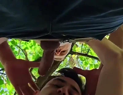 Gay Cruising in the Woods: Sucked and Kicked a Man in the Ass