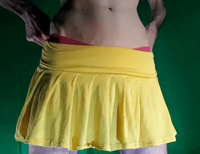 Yellow Skirt with Yellow Shorts. the Free Cut.