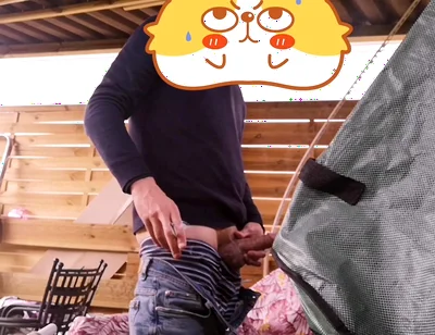 Outdoor Jerkoff While Smoking a Cigarette