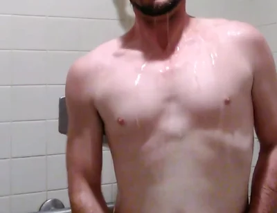 Jacking off in the Showers