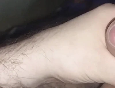 Masturbating on Bed and Huge Cumshot to My Hairy Belly
