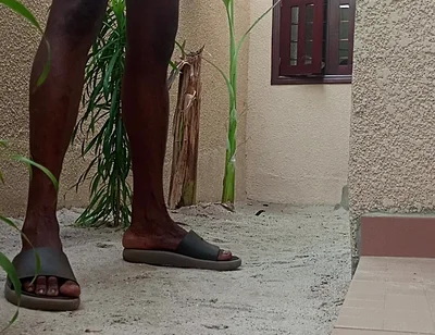 Wanking Myself up in the Back Yard