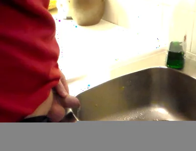 John Is Pissing in the Kitchen Sink