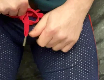 Jules' First Piss Desperation Challenge After Being Trained Many Times by His Flatmate Simon to Pee Himself, He Is Now Dared to