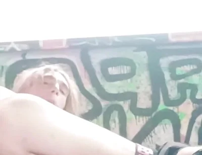 A Daring Young Man Puts His Hand in His Anus in a Public Place.