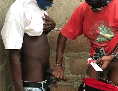 Risky Outdoor Sex These Boys Were Nearly Caught by Security Officers While Film but the Finally Escape From the Police