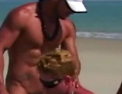 Two Sexy Latino Boys Fucking Bareback on the Beach for Fun Exhib