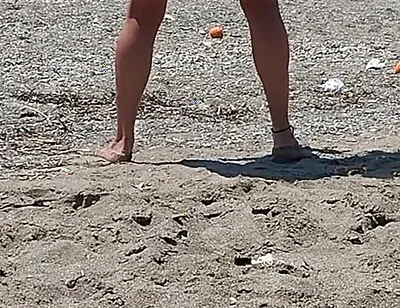 Naked on the Beach Enjoying