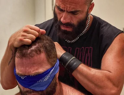 Bearded Master Uses Muscle Sub