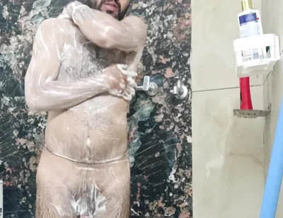 Indian Police Officer in Shower