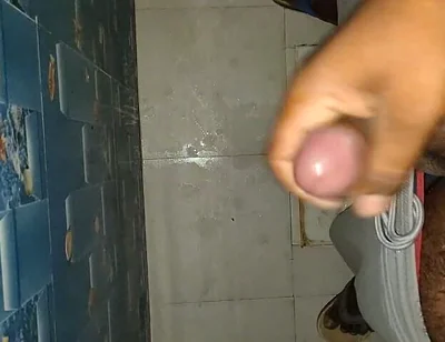 Desi Dick Masturbating in Bathroom