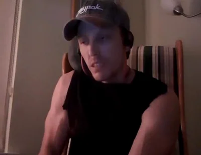 Muscular Guy's Eyes Roll Back When He Cums