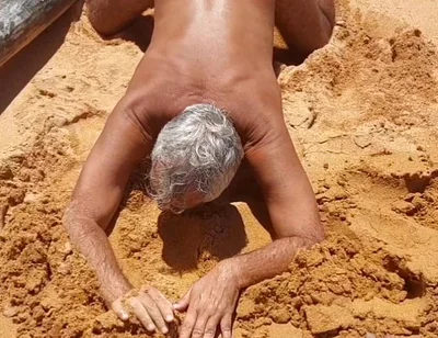 Ladysilva Doing Stritease on the Beach Showing off Her Hot Tanned Ass