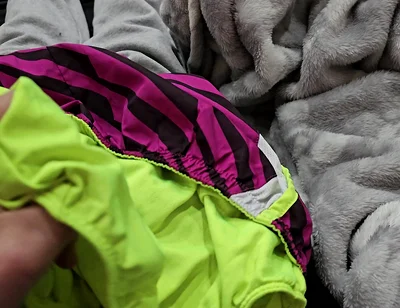 Cum in the Gusset of Nike Tempo Shorts