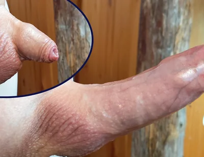 Small Hairless Virgin Phimosis Dick Braves the Cold for Some Hands-free Edging and Leaking Cum