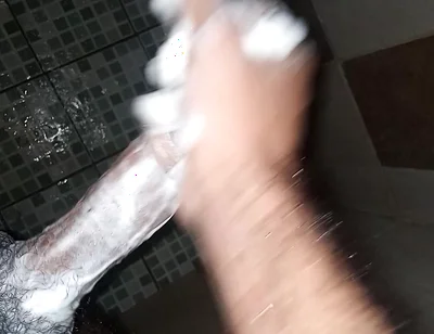 Breast Pump Boy2 Takes His Time in the Shower with a While Waiting Outside the Bathroom