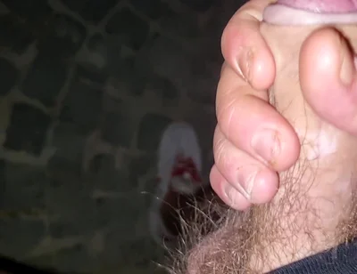 Love and Perversion, Cumshot and Cock on Display Outside Ex's House - Where in the Past She Gave Him the Best Handjob