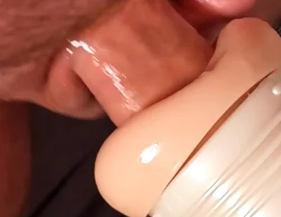 Stepdaddy Bear Pounds His New Fleshlight Butthole