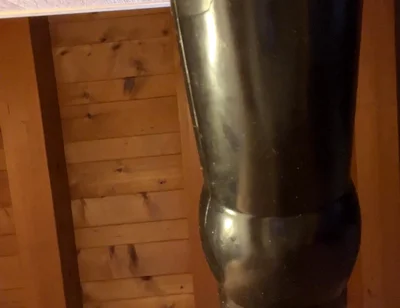 Grandpa Fucks Himself with His Black BDSM Dildo