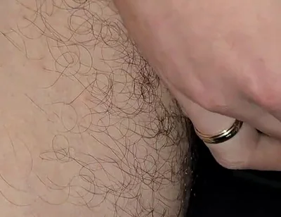 Hairy Horny Guy Masturbates His Penis While Watching Porn Until a Cumshot