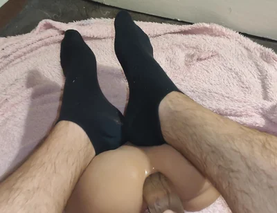 Hairy Feet Anal Toy Sex