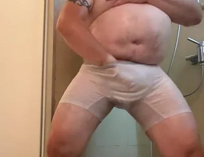 Wet White Clothes Shower One