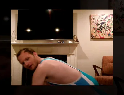 Singlet Wrestles Boy, Strips, Sucks, Rims, Bareback Doggy Style on the Living Room Floor